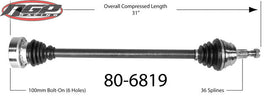 Aftermarket - Complete CV Drive Axle - Passenger's Side (Right) - Corrado VR6, Mk3 VR6, B3 / B4 Passat VR6