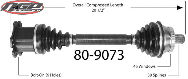 Aftermarket - Complete CV Drive Axle - Driver's Side (Left) - Audi A4 Quattro 1.8t /3.0 V6 - AT - 2002 to 2004