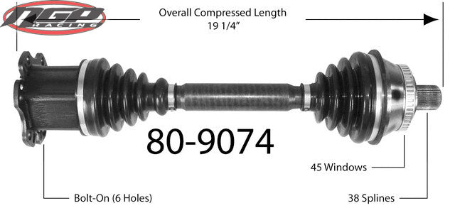 Aftermarket - Complete CV Drive Axle - Passenger's Side (Right) - Audi A4 Quattro 1.8t /3.0 V6 - AT - 2002 to 2004