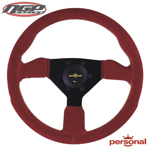 Personal - Steering Wheel - Grinta Suede, black or red - 330mm / 350mm