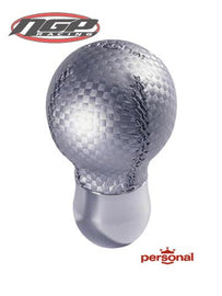 Personal - Shift Knob - Ball Leather - Silver