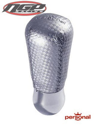 Personal - Shift Knob - Drop Line - Inox Silver Leather