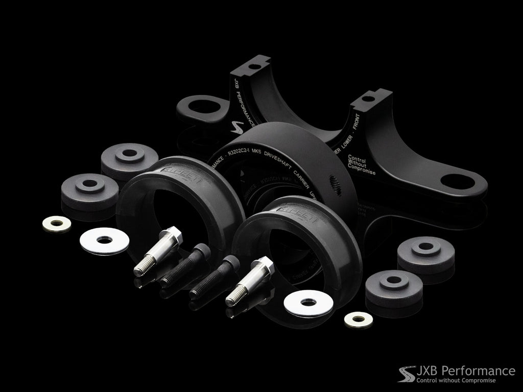 JXB Performance Driveshaft Center Support Bearing Carrier Upgrade - VW Mk5 R32, VW Mk6 Golf R, Audi 8P A3
