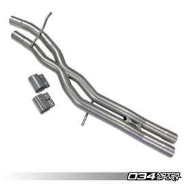 034MOTORSPORT RES-X RESONATOR DELETE AND X-PIPE, B9 S4 3.0T
