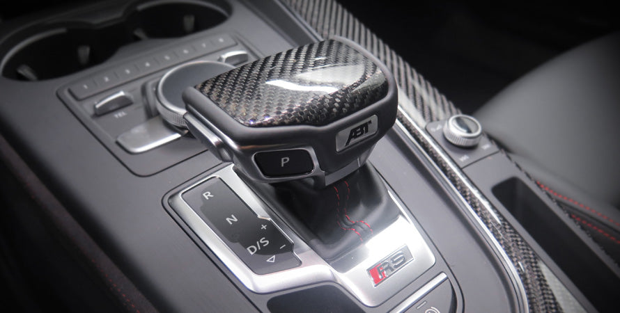 ABT Carbon Fiber and Leather Shift Knob Cover