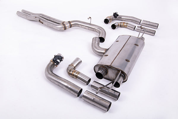 Milltek Sport Catback Exhaust System - Race, Non-Resonated, Not-as-loud Muffler - Audi 8Y RS3