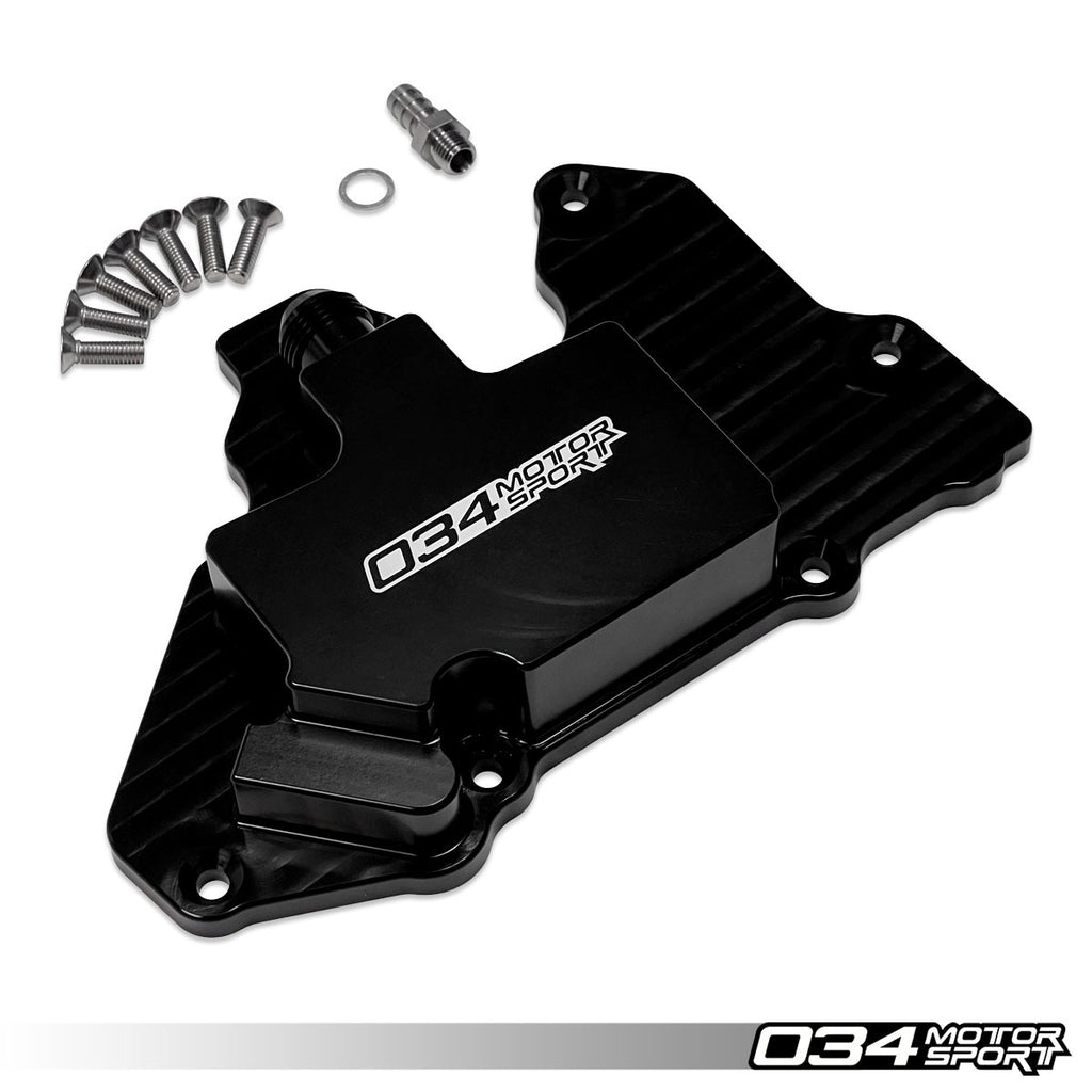034MOTORSPORT STAGE 2 BILLET VALVE COVER BREATHER ASSEMBLY, 8V/8V.5 AUDI A3/S3, MK7/MK7.5 VOLKSWAGEN GTI/GOLF R - NLA