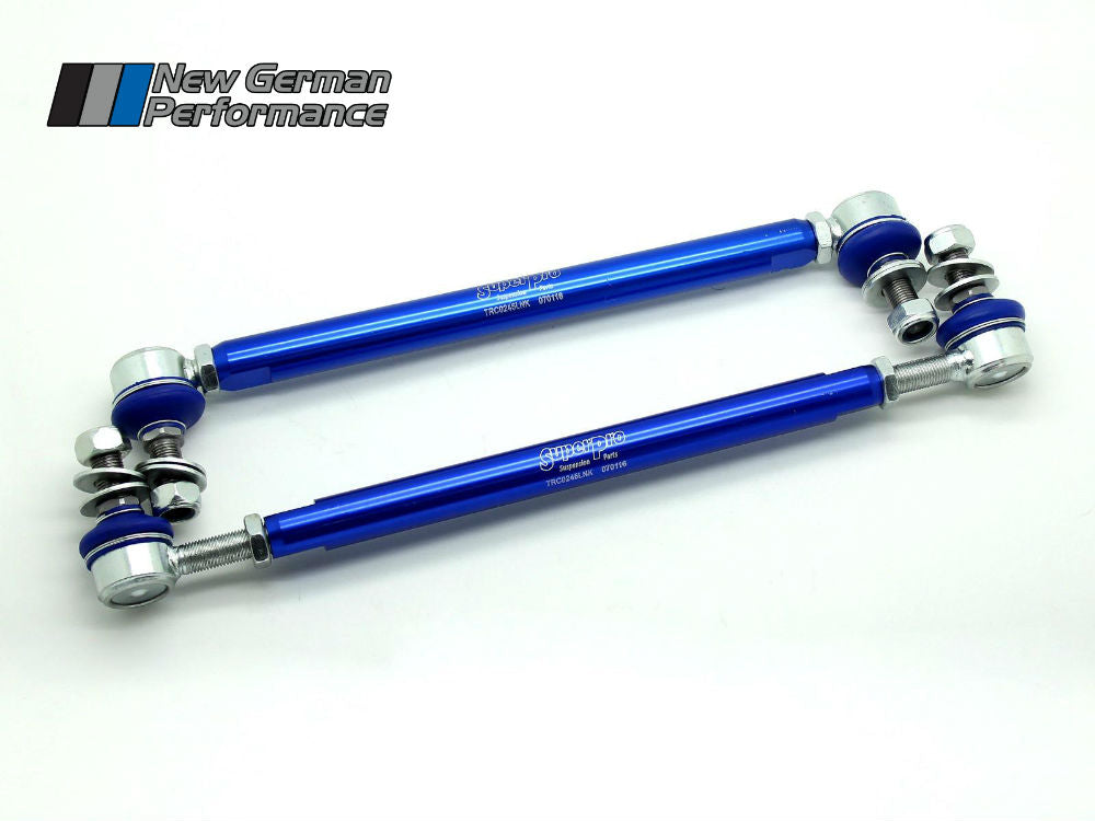 SuperPro Front Sway Bar Links Adjustable 300mm-345mm VW Mk5/6 shortened application