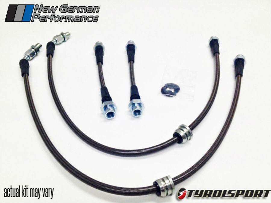 TyrolSport Stainless Braided Brake Lines - Mk3 2.0L With Rear Disc Brakes