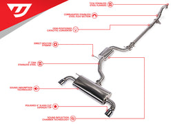 UNITRONIC TURBO-BACK EXHAUST FOR VW MK6 GTI