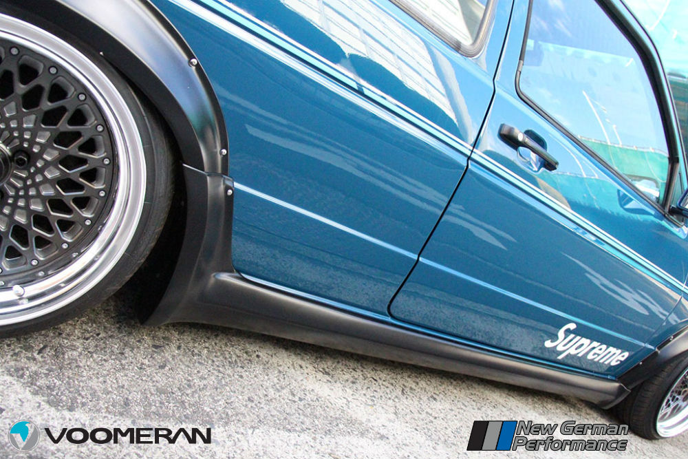 Voomeran Mk2 Golf / Jetta - Side Skirts For Use with Voomeran Over Fender Flare Kit
